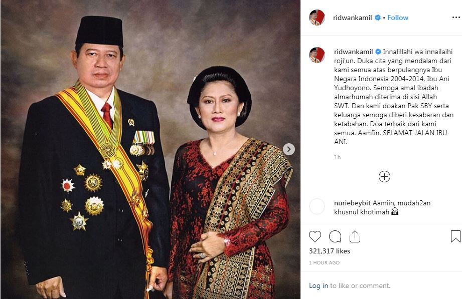 Ungkapan duka 12 tokoh nasional mengenang sosok Ani Yudhoyono