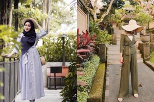 15 Inspirasi outfit liburan hijab Dian Pelangi, kasual nan stylish