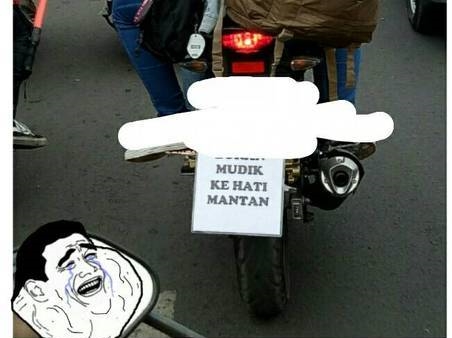 11 Tulisan di motor pemudik ini endingnya malah baper
