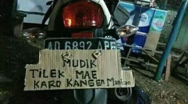 11 Tulisan di motor pemudik ini endingnya malah baper