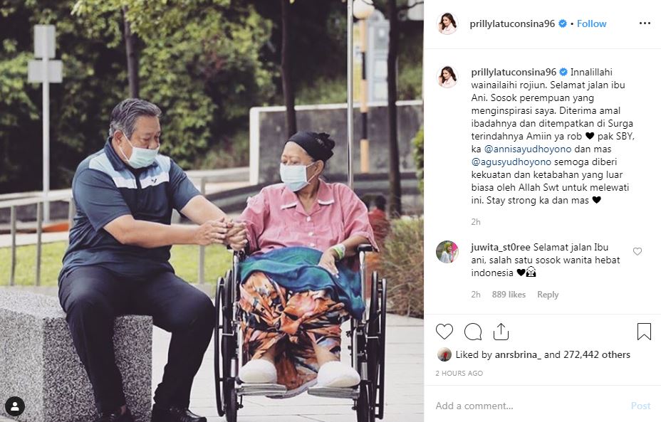 Ungkapan duka 12 seleb Tanah Air untuk Ani Yudhoyono