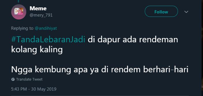 10 Cuitan lucu 'tanda Lebaran jadi' ini bikin senyum tipis