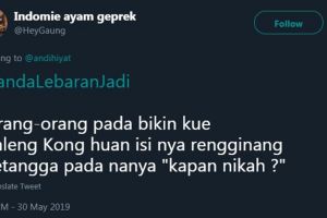 10 Cuitan lucu 'tanda Lebaran jadi' ini bikin senyum tipis