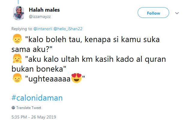 10 Cuitan lucu #calonidaman ini bikin senyum tipis