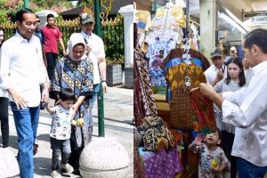 8 Momen seru Jokowi dan Jan Ethes libur Lebaran di pasar tradisional
