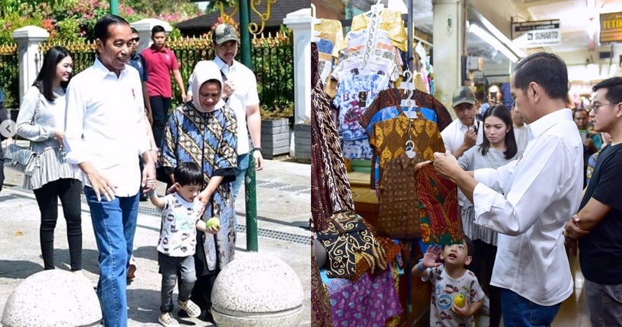 8 Momen seru Jokowi dan Jan Ethes libur Lebaran di pasar tradisional