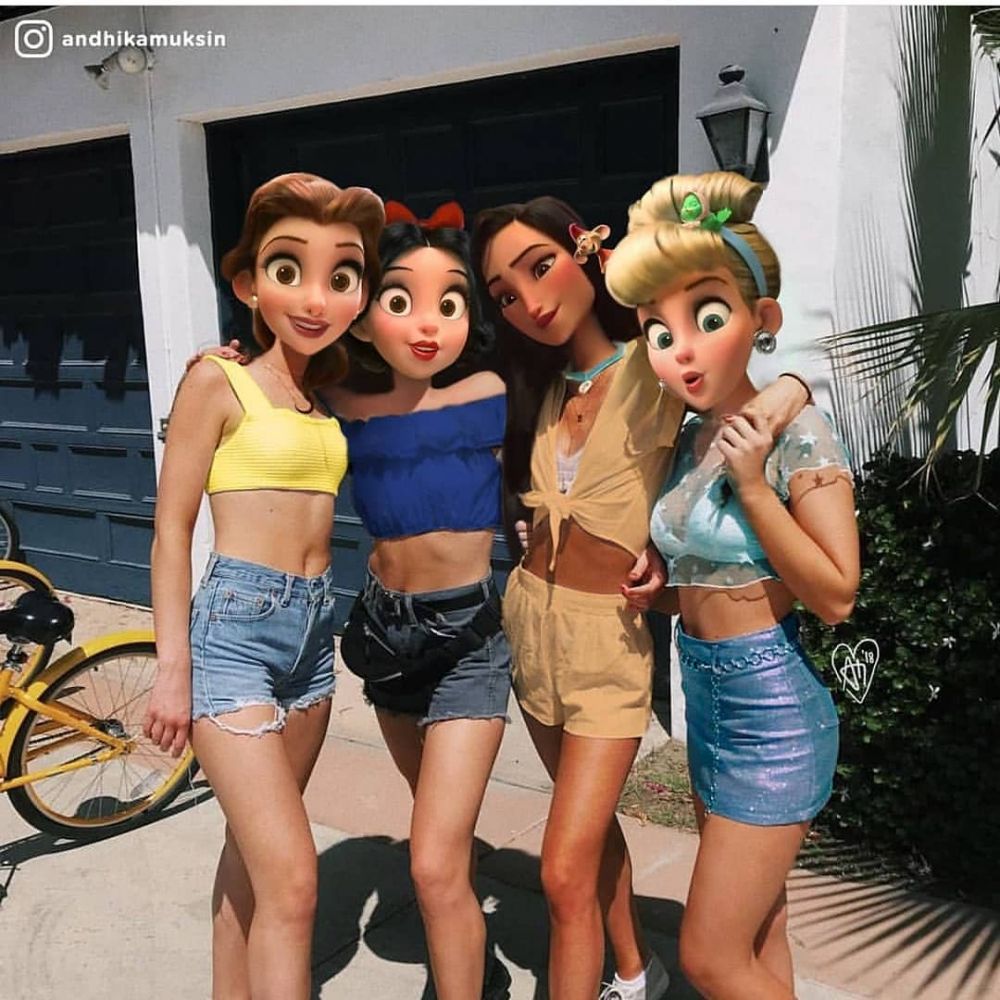 10 Editan karakter Disney ini gambarkan kehidupan sehari-hari