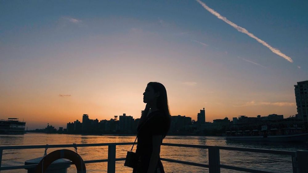 6 Momen Susan Sameh pulang kampung ke Mesir, ditemani kekasih