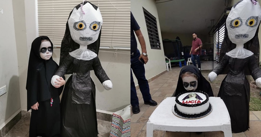 Viral pesta ulang tahun anak bertema Valak, kostumnya horor pol