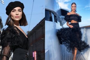 10 Gaya seksi Olivia Culpo pakai outfit hitam, bikin susah kedip