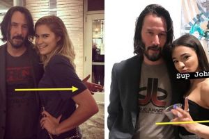  6 Momen Keanu Reeves tak sentuh fans wanita saat berfoto bersama