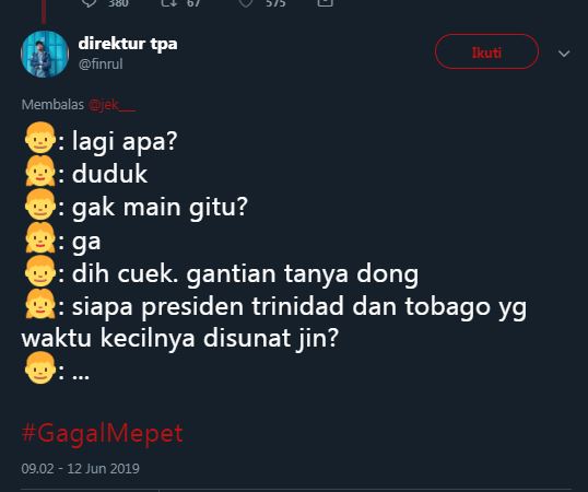 15 Cuitan lucu #GagalMepet ini bikin cengar-cengir