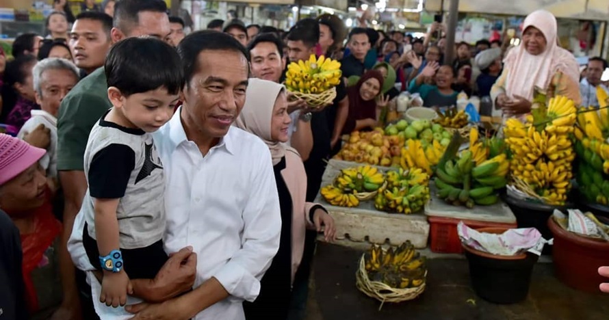 Momen hangat Jokowi temani Jan Ethes bermain di sawah