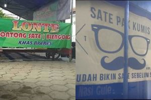 11 Spanduk pedagang sate ini bikin tepuk jidat