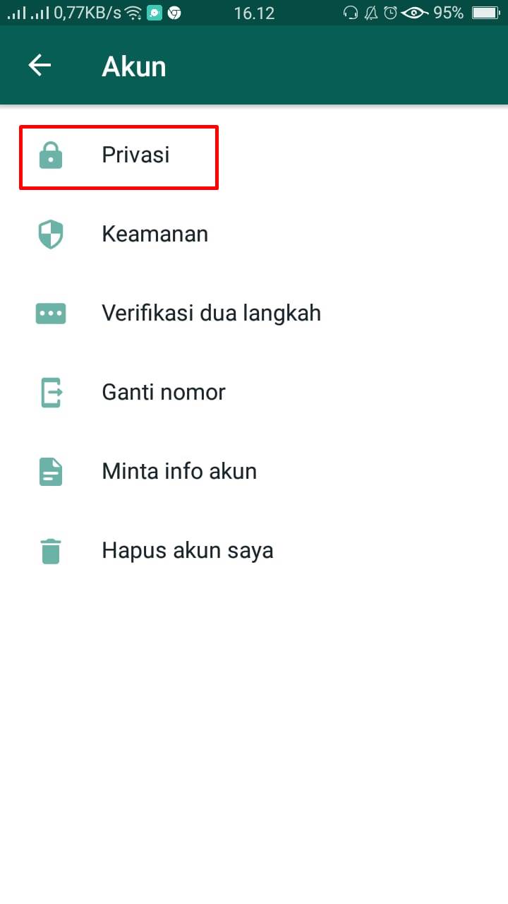 Cara menyembunyikan status WhatsApp dari orang lain