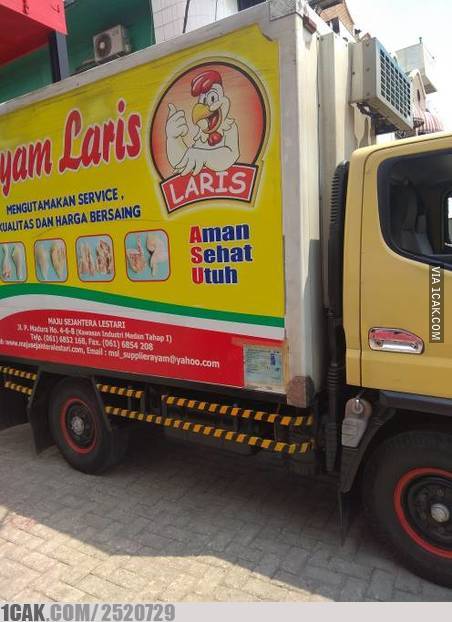 11 Slogan lucu di mobil angkutan barang ini bikin tepuk jidat