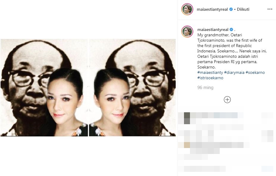 5 Fakta Siti Oetari mantan istri Soekarno dan juga nenek Maia Estianty