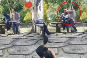Latihan drama romantis, ending adegan sejoli ini kocak abis