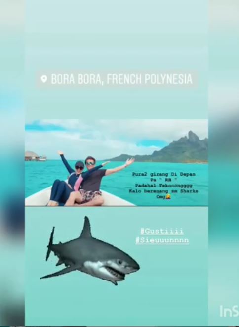 11 Momen bulan madu Syahrini dan Reino Barack di Bora-Bora, so sweet
