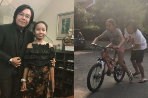 Ajari putrinya naik sepeda, aksi Ari Lasso malah bikin gagal fokus