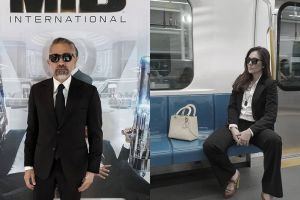 Gaya 6 seleb pakai baju ala agen Men In Black saat gala premiere