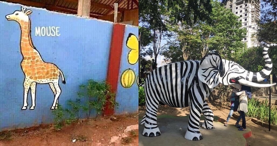 11 Hiasan di taman bermain anak ini absurdnya bikin tepuk jidat