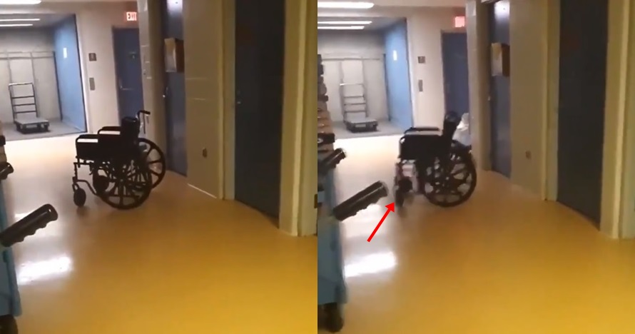 Viral video kursi roda rumah sakit bergerak sendiri, nyeremin abis