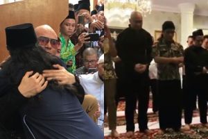 Momen Deddy Corbuzier salat magrib bersama Gus Miftah & Ma'ruf Amin