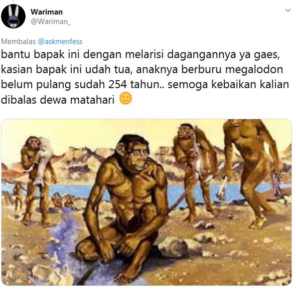 10 Cuitan lucu jika manusia purba kenal media sosial ini kocak
