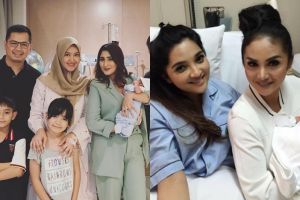 Momen 4 seleb jenguk istri mantan suaminya melahirkan, so sweet