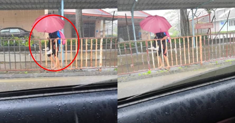 Kisah siswa gendong teman autis saat hujan ini bikin haru