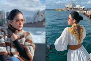 Liburan di Australia, Syahrini nyaris dipatok burung pelikan