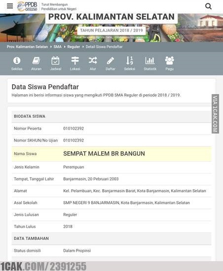 10 Nama peserta PPDB online ini lucu semua, dijamin bikin ketawa