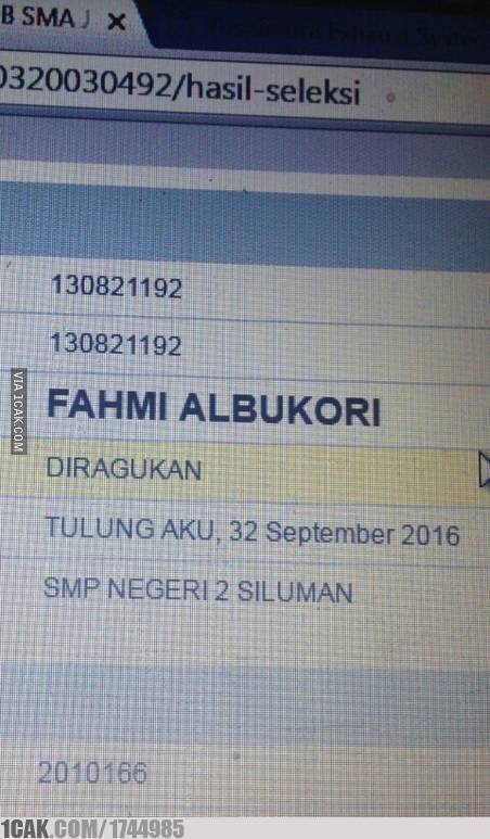 10 Nama peserta PPDB online ini lucu semua, dijamin bikin ketawa