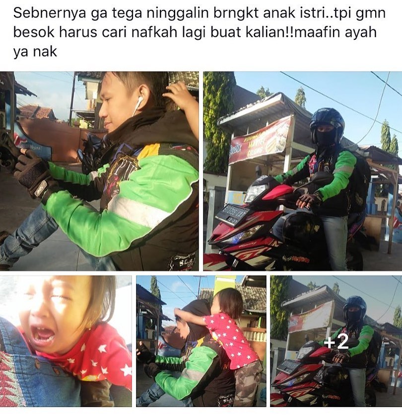 10 Kisah driver ojek online dengan anaknya ini bikin haru
