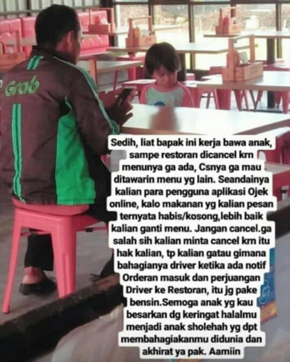 10 Kisah driver ojek online dengan anaknya ini bikin haru