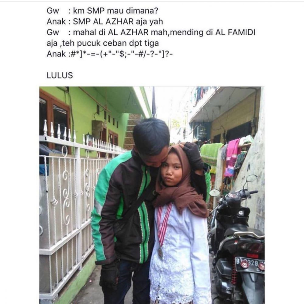 10 Kisah driver ojek online dengan anaknya ini bikin haru