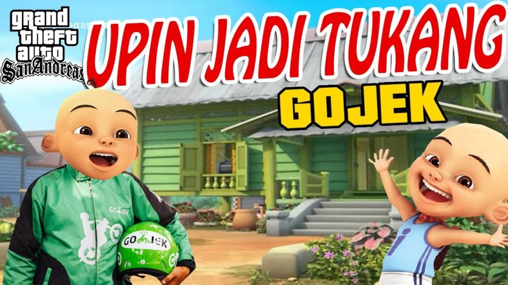 7 Foto editan jika Upin Ipin jadi driver ojek online ini bikin ngakak