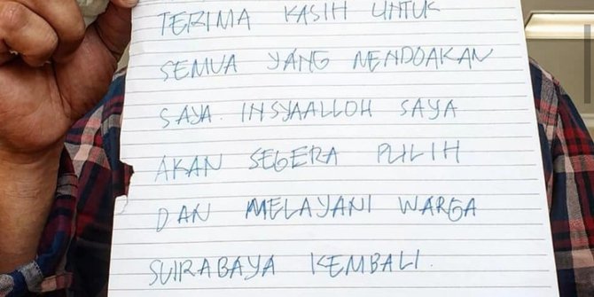 Berangsur pulih, Tri Rismaharini tulis surat untuk warga Surabaya