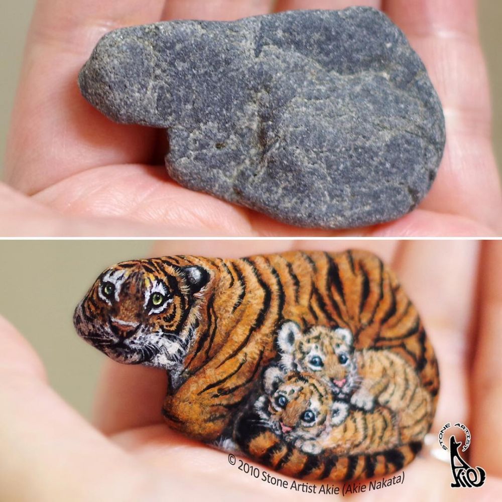 12 Karya lukis batu mirip hewan asli ini hasilnya bikin takjub