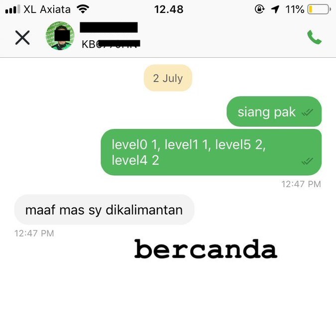 Orang ini order ojek online di Jakarta, dapat driver di Kalimantan