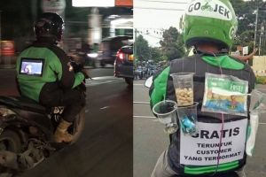 10 Cara unik driver ojek online bikin pelanggan betah, kocak