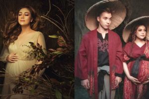 7 Potret maternity anak kedua Celine Evangelista, bak lukisan