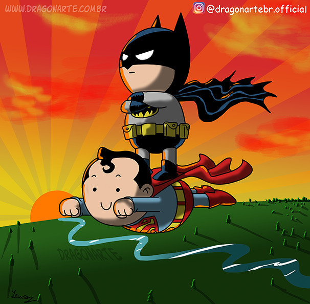 10 Ilustrasi kelakuan tokoh superhero saat masih kecil, kocak
