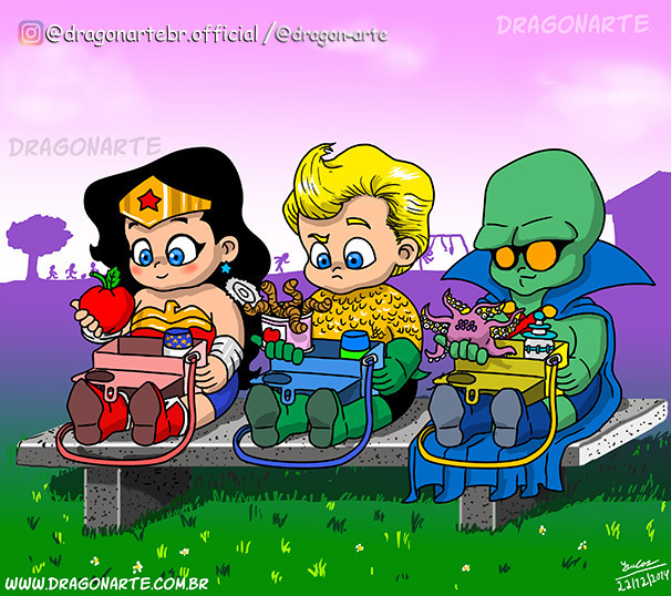 10 Ilustrasi kelakuan tokoh superhero saat masih kecil, kocak