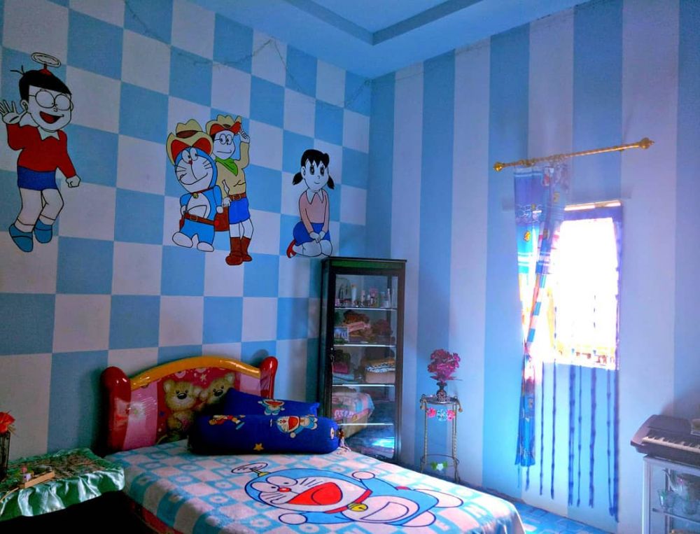 15 Desain  ruang kamar  tidur tema kartun ada Frozen hingga 