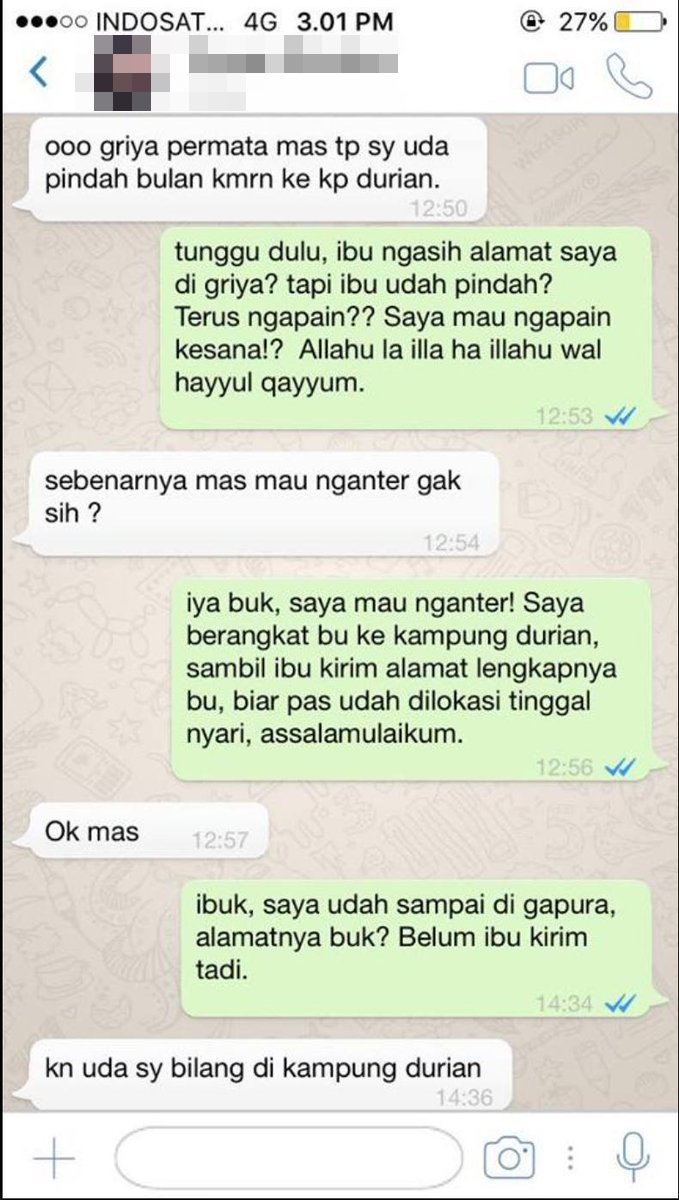 Chat kurir tanya alamat ke pelanggan ini bikin auto geregetan