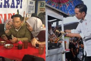 Momen 5 pejabat makan di kaki lima, Ridwan Kamil paling romantis