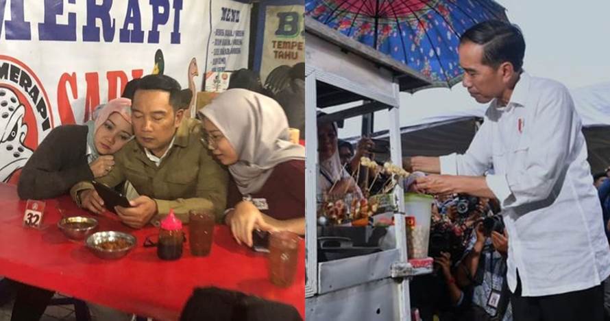 Momen 5 pejabat makan di kaki lima, Ridwan Kamil paling romantis