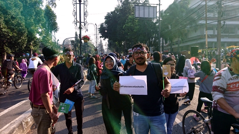 Begini aksi kampanye damai warga Bandung menghargai perbedaan, keren